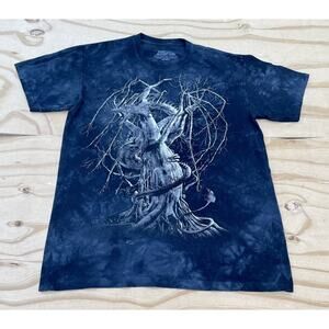 VINTAGE‎ 2001 The Mountain Dragon Theme T-Shirt Men's Tie 96926 Dye Black SIZE L